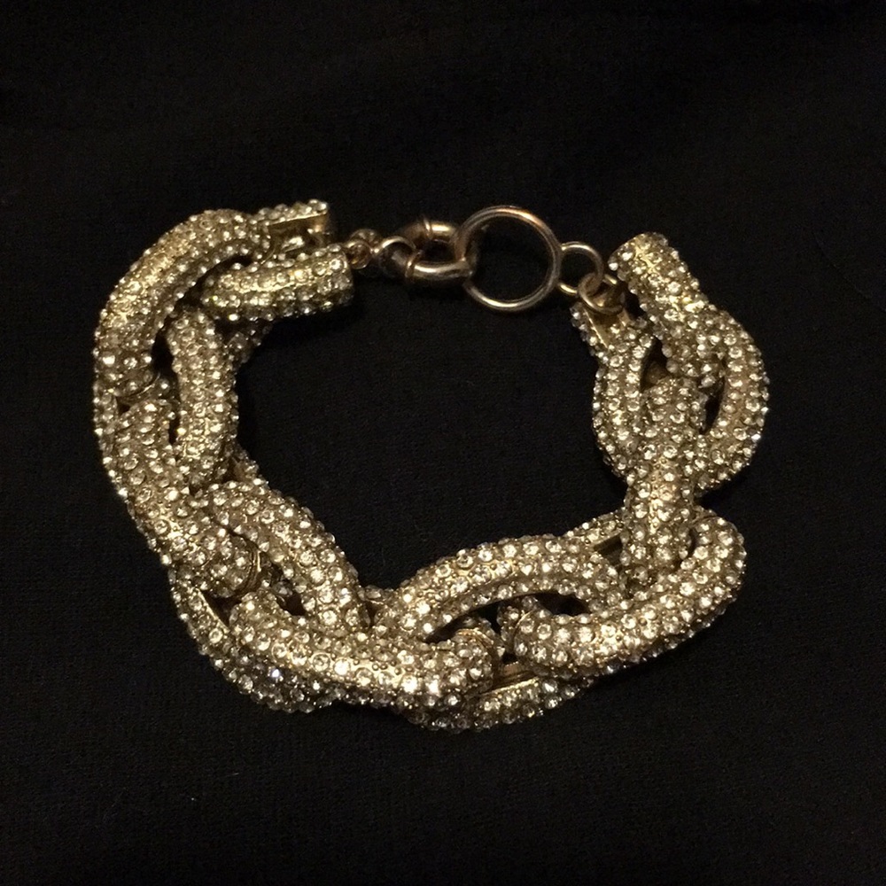 JCrew Pave Link Bracelet